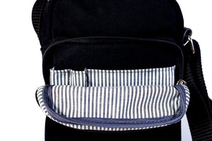 Ebony Crossbody Canvas Bag