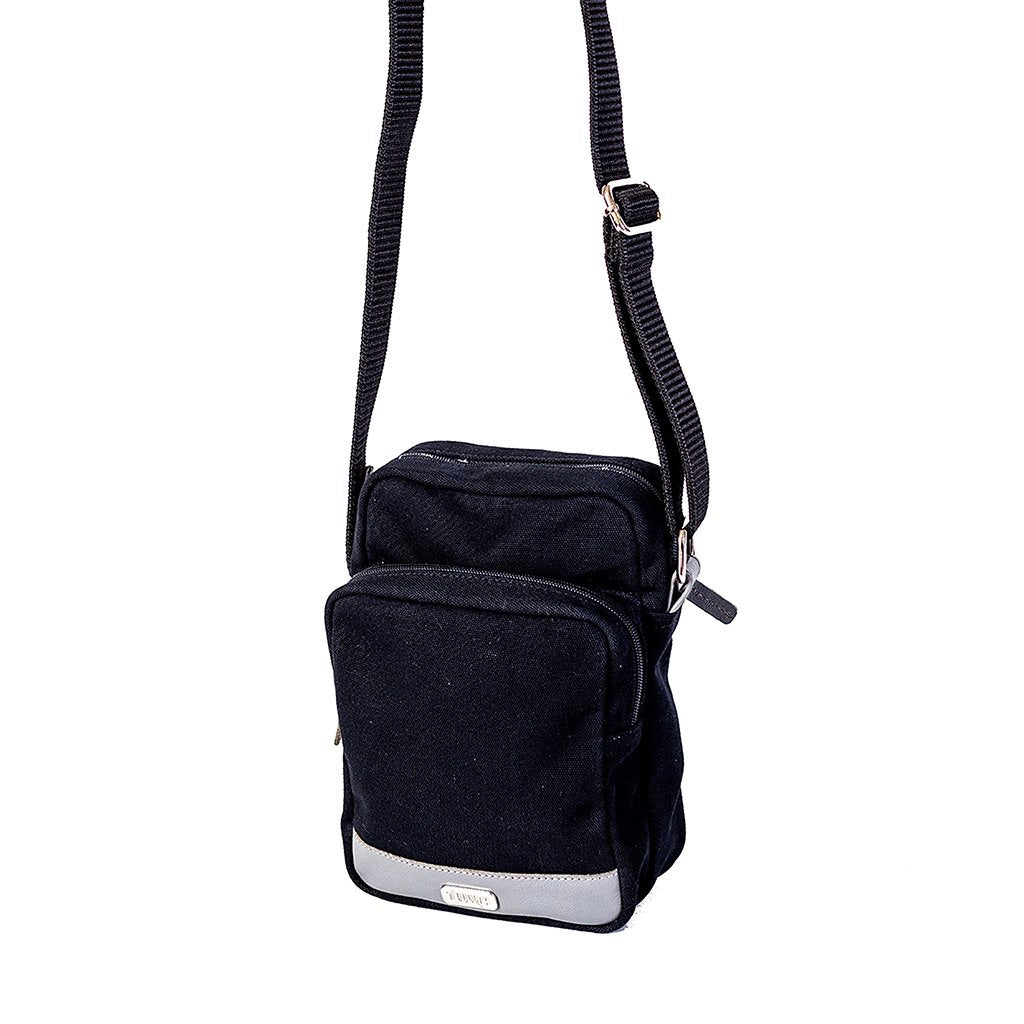 Ebony Crossbody Canvas Bag